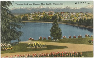 Volunteer Park and Olympic Mts., Seattle, Washington