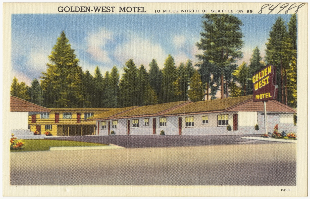 Golden-West Motel, 10 miles north of Seattle on 99