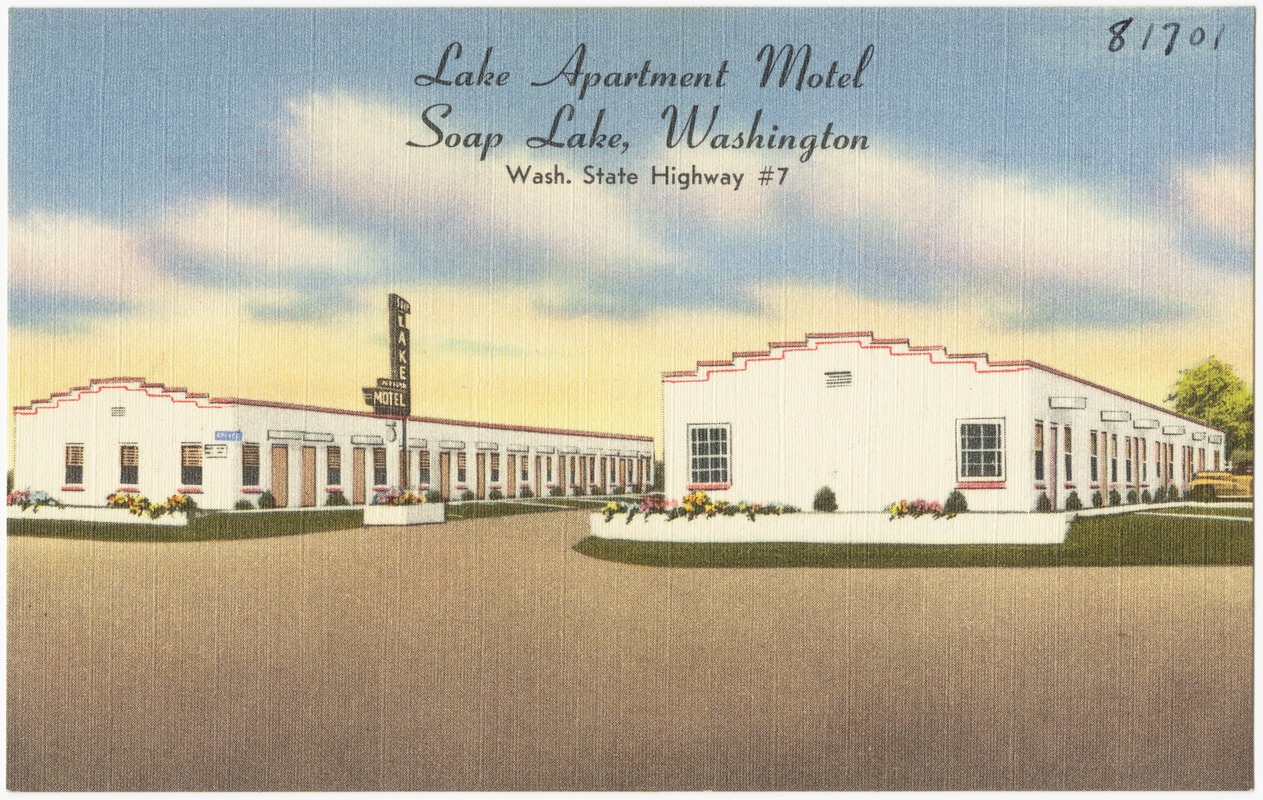 Lake Apartments Motel, Soap Lake, Washington, Wash. State Highway 7