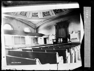 Interior view of First Parish Church Adams Temple