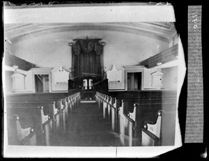 Interior view of First Parish Church Adams Temple