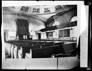 Interior view of First Parish Church Adams Temple