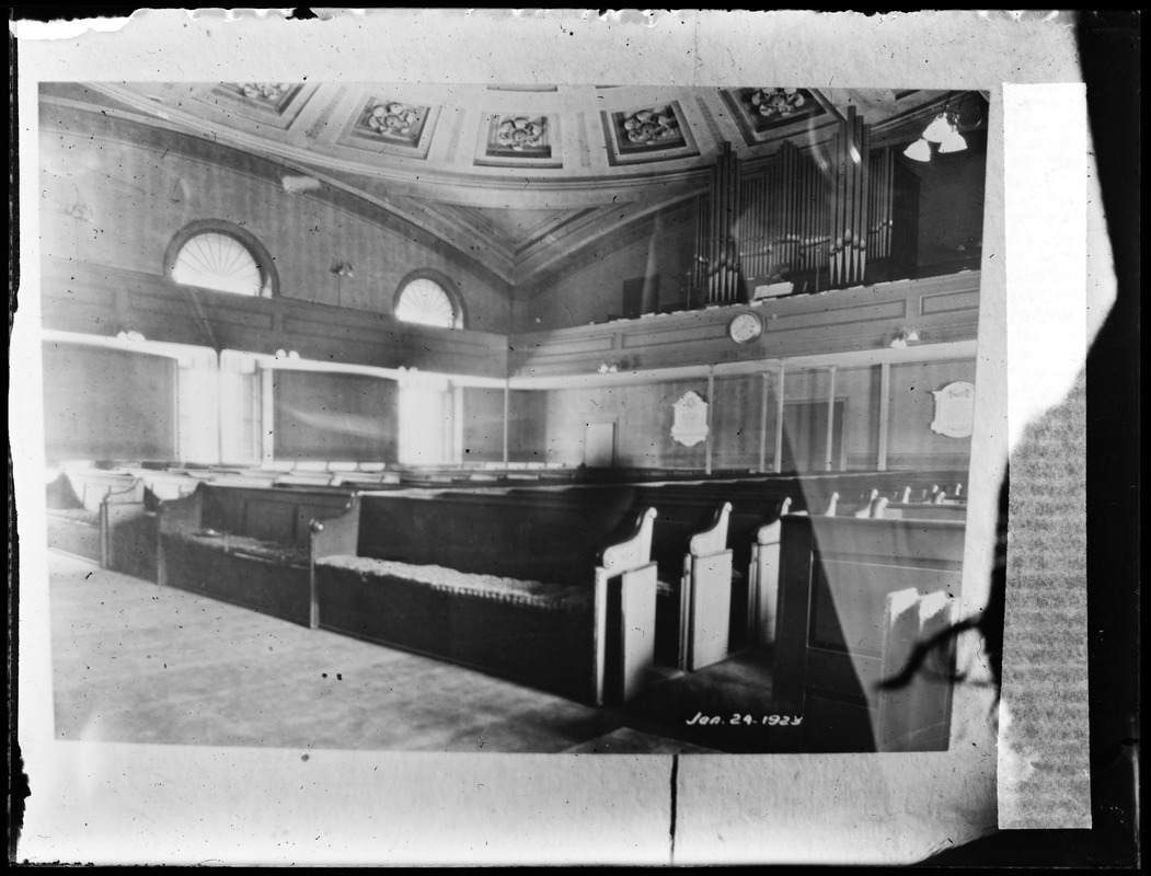 Interior view of First Parish Church Adams Temple