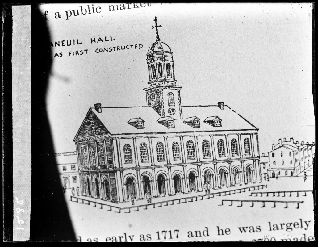 Faneuil Hall as first built Digital Commonwealth
