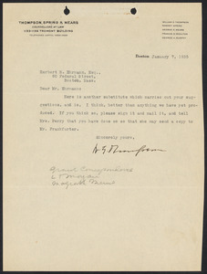 Herbert Brutus Ehrmann Papers, 1906-1970. Sacco-Vanzetti. William G. Thompson: important letters, 1926-1935. Box 14, Folder 17, Harvard Law School Library, Historical & Special Collections