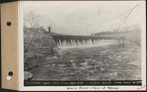 Thorndike Upper Dam from west side, Ware River, Palmer, Mass., 1:20 PM, Apr. 11, 1931