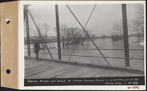 Ware River at head of Three Rivers Pond, Three Rivers, Palmer, Mass., 12:10 PM, Mar. 13, 1936