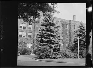 View of Alumni Hall from library