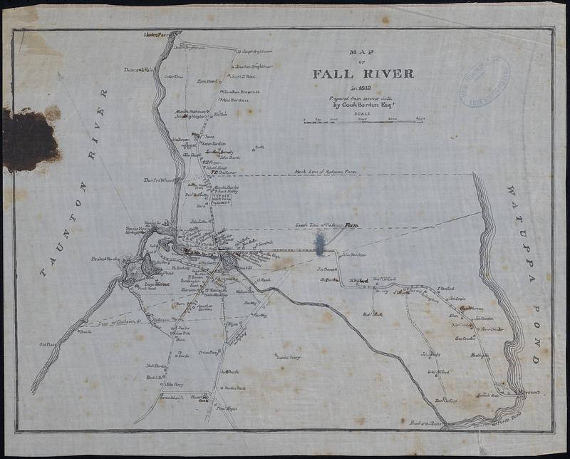 Map of Fall River in 1812 Digital Commonwealth