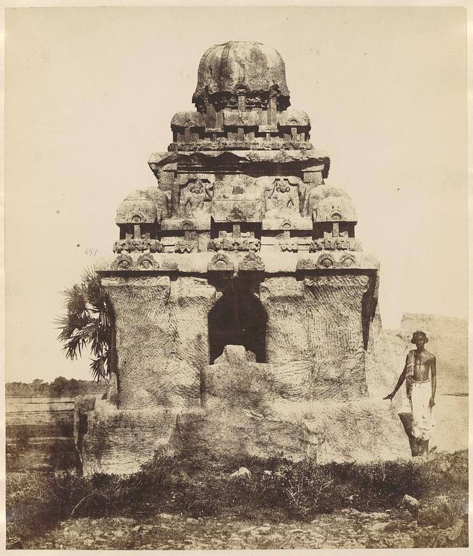 View of unfinished ratha, Mamallapuram, India
