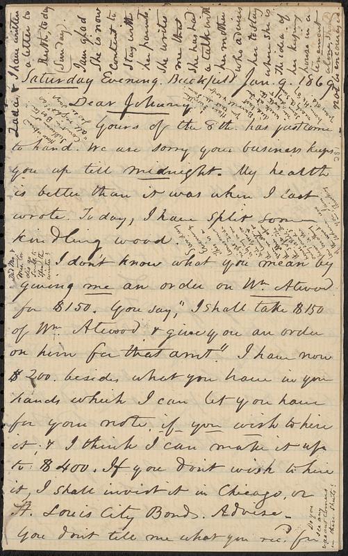 Long Letters Letter from Zadoc Long to John D. Long, January 9, 1869 - Digital ...
