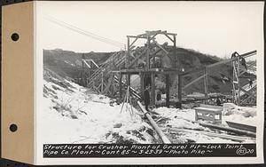 Contract No. 85, Manufacture and Delivery of Precast Concrete Steel Cylinder Pipe, Southborough, Framingham, Wayland, Natick, Weston, structure for crusher plant at gravel pit, Natick, Mass., Mar. 23, 1939