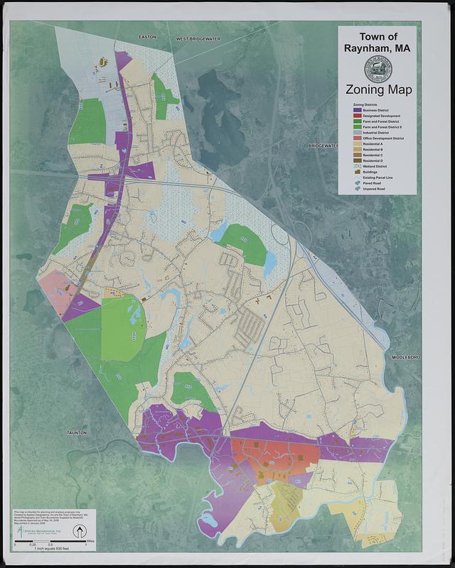Town of Raynham, MA zoning map