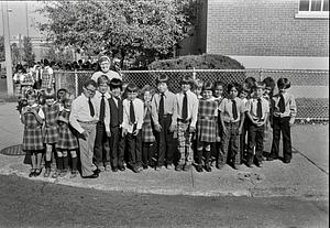 Sister Caroline and St. Rose School kids