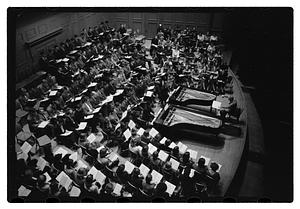Recording "La Mer" for Victor R.C.A., Dr. K & Boston Symphony Orchestra, also recording mch.
