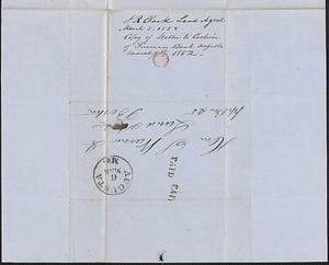 A. P. Morrill and Isaac R. Clark to Samuel Warner, 5 March 1852