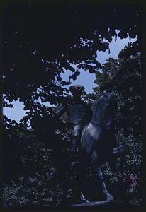 Front view of Paul Revere equestrian statue, Boston