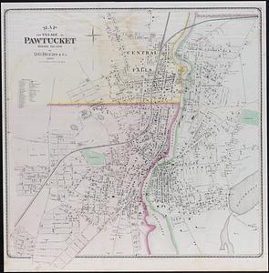 Map of the village of Pawtucket Rhode Island