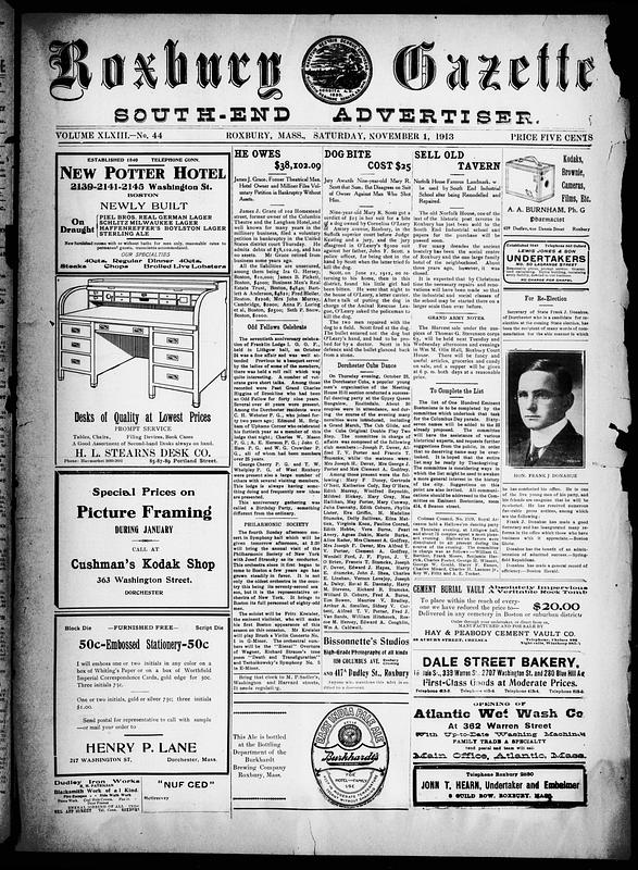 Roxbury Gazette and South End Advertiser, November 01, 1913 Digital