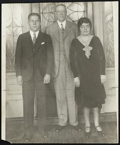 Fred Mansfield & family. Frederick W. Mansfield with Mrs. Mansfield and son Walter