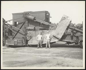 Jordan Spreader - heaviest piece of machinery non being used to rebuild track Roadbed. Machinery