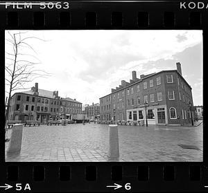 Market Square buildings after rain