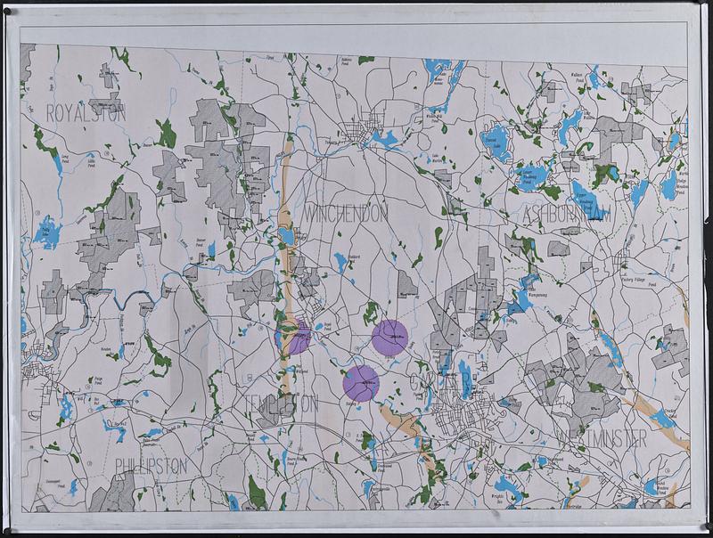 Land use in northern Worcester County, Mass. ; open spaces and protected areas in the northern Worcester County, Mass.