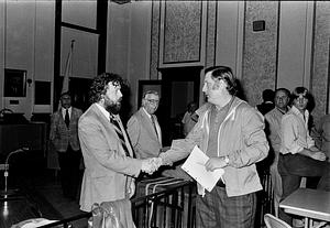 Election recount City Hall, City Solicitor Evan Gellar and Abraham Mirochnick