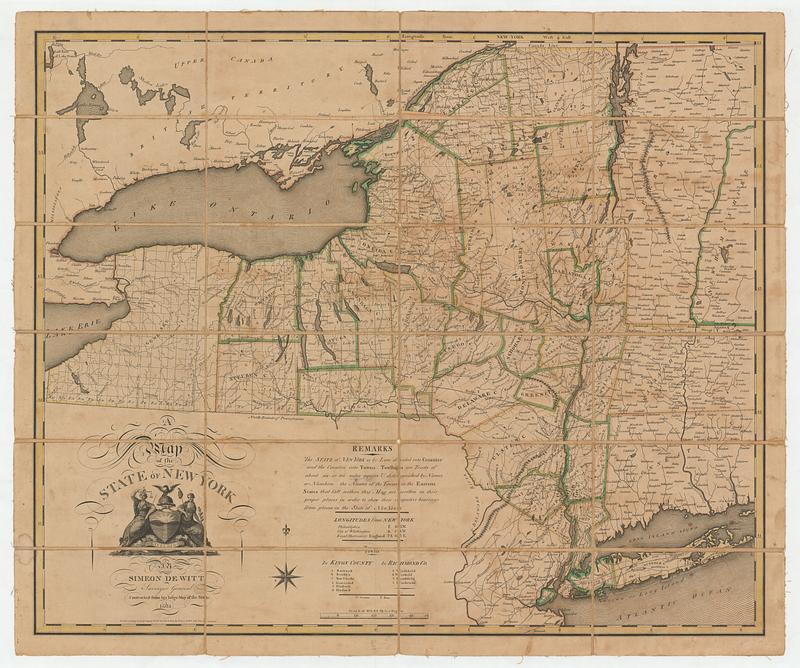 A map of the state of New York