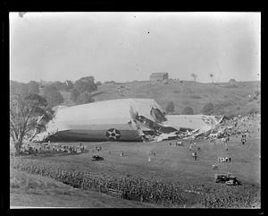 Shenandoah - one of U.S.' largest dirigibles was wrecked at Ava, Ohio
