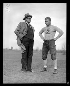 Pop Warner and Standford University football captain Harry Hillman