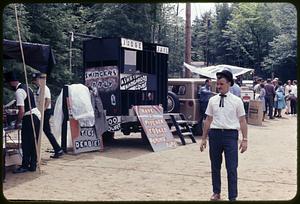The Ashby "Kangaroo Court" float parked at the antique car rally as a photo backdrop
