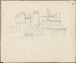 Sketch of roofs of buildings