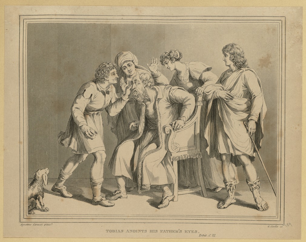 Tobias Anoints His Father's Eyes, Tobit C. VI
