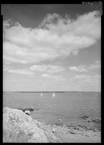 Sky, water, sailboat