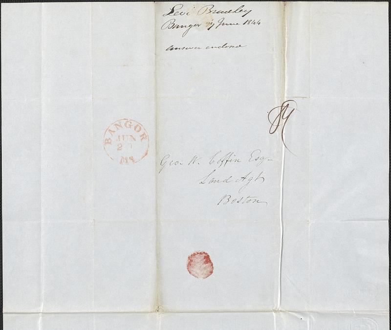 Levi Bradley to George Coffin, 27 June 1844 - Digital Commonwealth