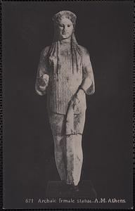 671 Archaïc female statue. A.M. Athens