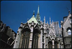 Exterior view of Lady Chapel, St. Patrick's Cathedral, Manhattan, New York