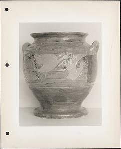 1 lge. vase, glazed pottery for the Boston Public Schools