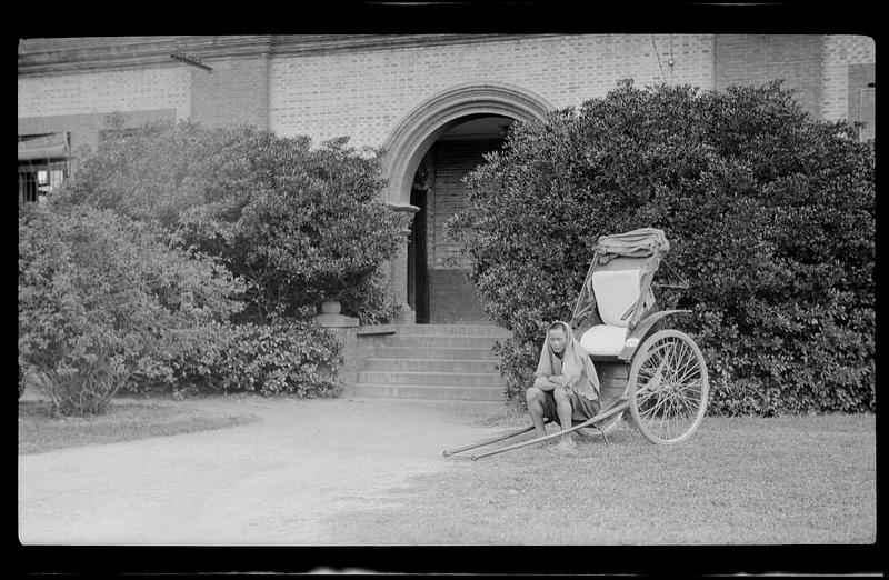 Rickshaw outside College office