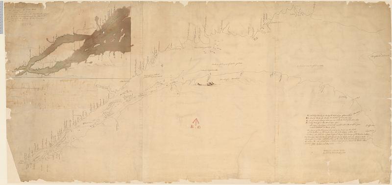 Plan of the river St. Lawrence from the Island of Anticosta to Quebec ... from a manuscript found on board of the Alcide taken in June 1755 by Admiral Boscawen
