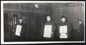 Pickets appeared outside South Station in Boston one minute after midnight.