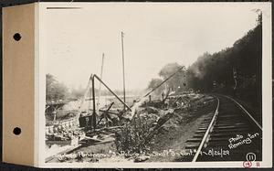 Contract No. 19, Dam and Substructure of Ware River Intake Works at Shaft 8, Wachusett-Coldbrook Tunnel, Barre, progress panorama 3, photo no. 2, Shaft 8, Barre, Mass., Aug. 26, 1929