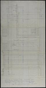 Full-scale drawing of section through vestment case