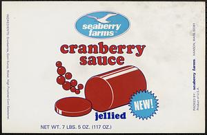 Seaberry Farms Jellied Cranberry Sauce Can Label