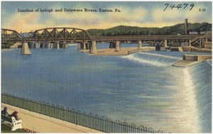 Junction of Lehigh and Delaware Rivers, Easton Pa.