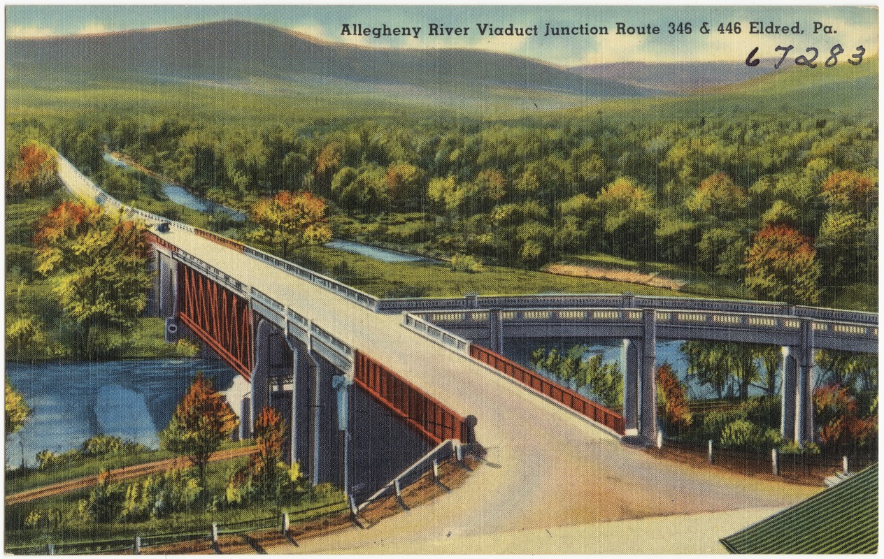 Allegheny River Viaduct Junction Route 346 & 446 Eldred, Pa. Digital