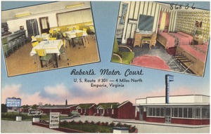 Robert's Motor Court, U.S. Route #301 -- 4 miles north, Emporia, Virginia