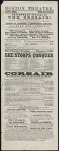 She Stoops to Conquer ; The Corsair