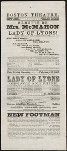 Lady of Lyons ; New Footman
